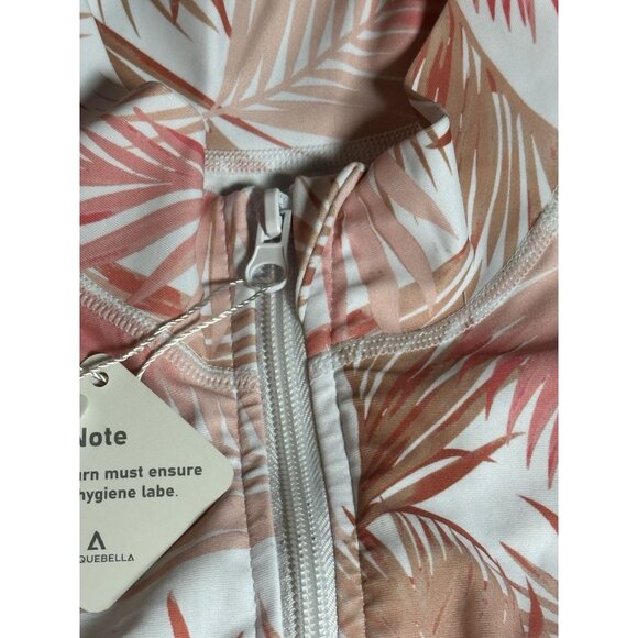 Women M Long Sleeve Rash Guard SwimDress Thumb Holes zippered with skirt/shorts - Picture 9 of 14